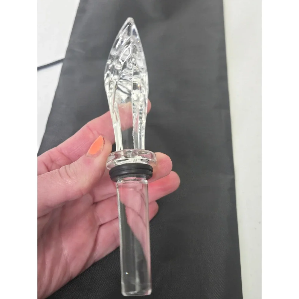 Unbranded Wine Bottle Stopper Clear Art Deco Style‎ Crystal Glass Fan Shape